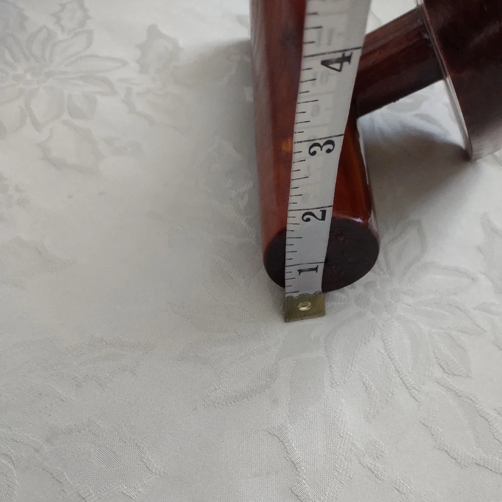 Wood jewelry display T Bar Stand heart Shaped Base